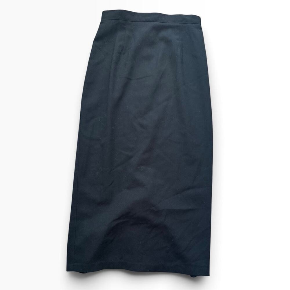 Vintage Karen Kane Black Pencil Skirt Size 10 Union Made USA Career Midi